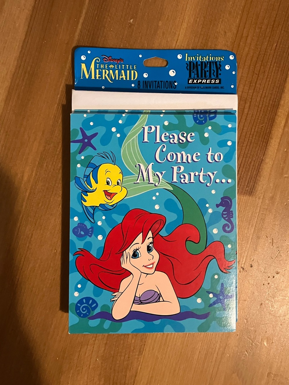 Vintage Disney The Little Mermaid Party Invitations New